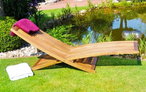 Super Dagdeal - Geniet heerlijk in je eigen tuin met deze sun lounger van Eucalyptus hardhout!