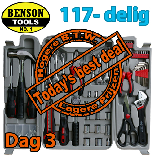 Today's Best Deal - 117-delige gereedschapset van Benson Today's Best Deal - 117-delige gereedschapset van Benson