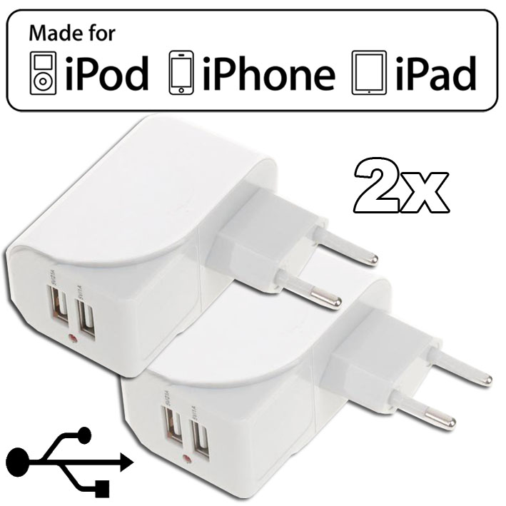 Today's Best Deal - 2x Charger met 2 USB ingangen Today's Best Deal - 2x Charger met 2 USB ingangen