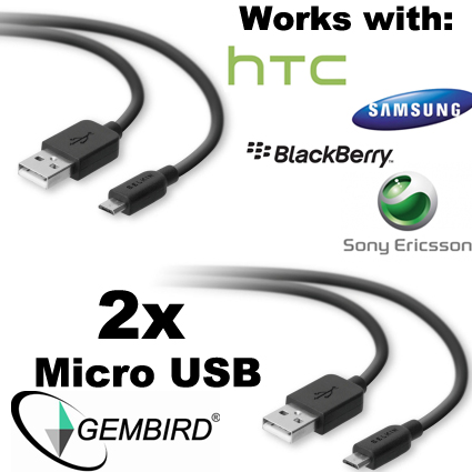 Today's Best Deal - 2x Gembird Micro USB Today's Best Deal - 2x Gembird Micro USB