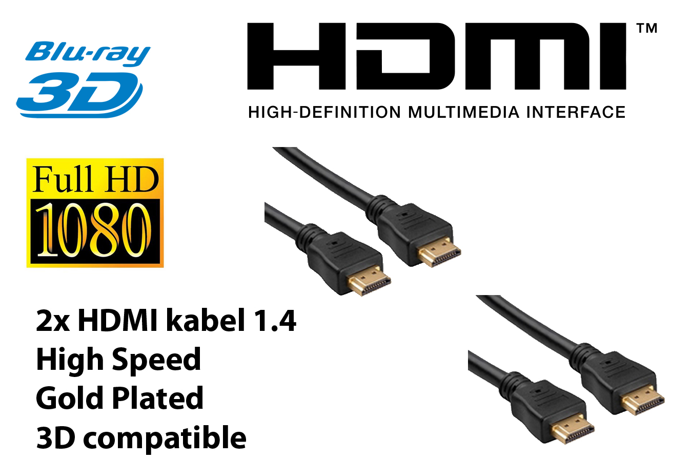 Today's Best Deal - 2x Gold plated HDMI 1.4