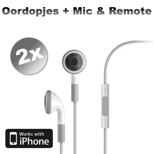 Today's Best Deal - 2x Headset voor Iphone met Mic+Remote