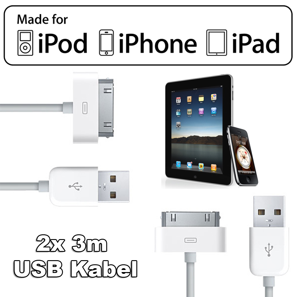 Today's Best Deal - 2x iphone 3m kabels Today's Best Deal - 2x iphone 3m kabels