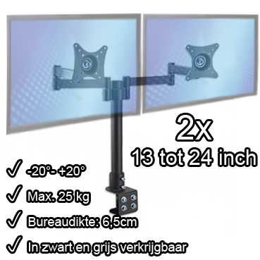 Today's Best Deal - Dubbele Monitor Bureaubeugel Today's Best Deal - Dubbele Monitor Bureaubeugel