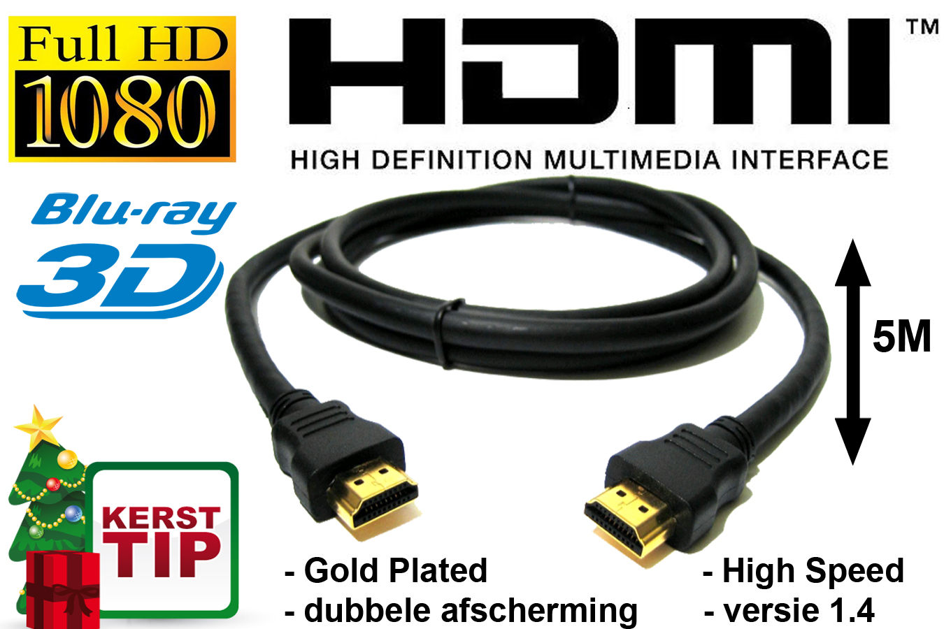 Today's Best Deal - HDMI 1.4 kabel - 5 meter Today's Best Deal - HDMI 1.4 kabel - 5 meter