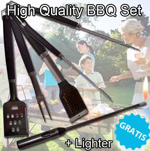 Today's Best Deal - Hoogwaardige BBQ Set + Gratis Aansteker Today's Best Deal - Hoogwaardige BBQ Set + Gratis Aansteker