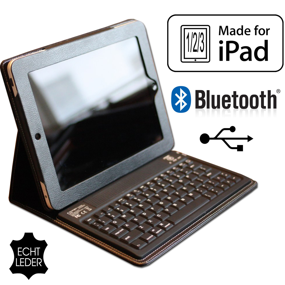Today's Best Deal - Leren iPad Hoes met Toetsenbord Today's Best Deal - Leren iPad Hoes met Toetsenbord