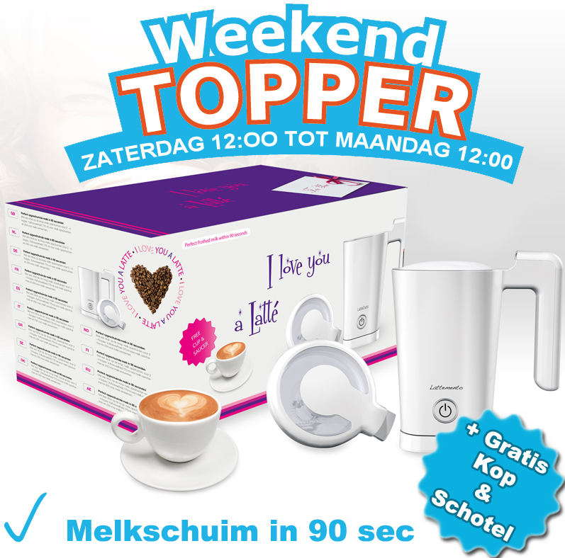 Today's Best Deal - Melkopschuimer+ GRATIS Kop & Schotel Today's Best Deal - Melkopschuimer+ GRATIS Kop & Schotel