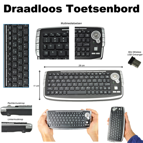 Today's Best Deal - Mini 2,4ghz Draadloos Toetsenbord