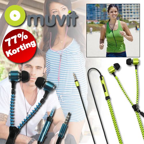 Today's Best Deal - Muvit Zipper Headphones Today's Best Deal - Muvit Zipper Headphones