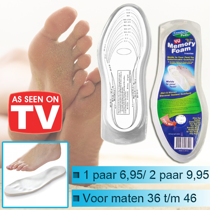 Today's Best Deal - Orthopedische Memory Foam Inlegzolen Today's Best Deal - Orthopedische Memory Foam Inlegzolen
