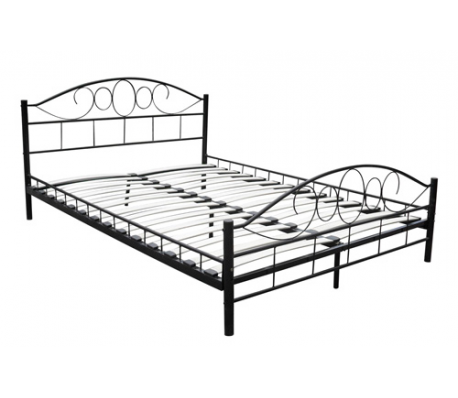 VidaXL - 2-persoons bed Zwart van metaal 180 x 200cm. VidaXL - 2-persoons bed Zwart van metaal 180 x 200cm.