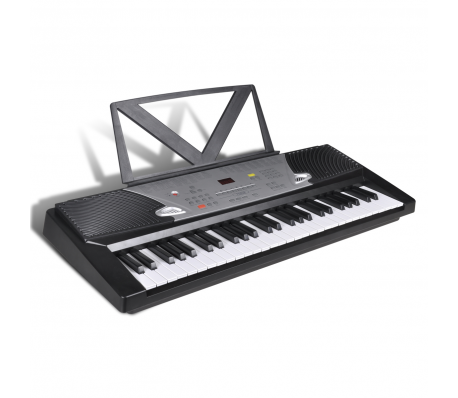 VidaXL - 54-toetsen Elektrisch keyboard met muziekstandaard VidaXL - 54-toetsen Elektrisch keyboard met muziekstandaard
