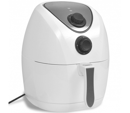 VidaXL - Air fryer/cooker roestvrijstaal 3,5 L wit