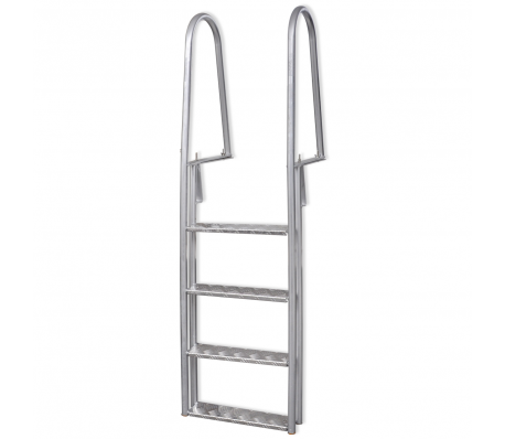 VidaXL - Aluminium steiger- en zwembadtrap met anti-slip treden VidaXL - Aluminium steiger- en zwembadtrap met anti-slip treden