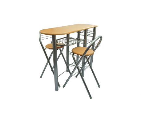 VidaXL - Bar met barkrukken (2 stuks) . VidaXL - Bar met barkrukken (2 stuks) .
