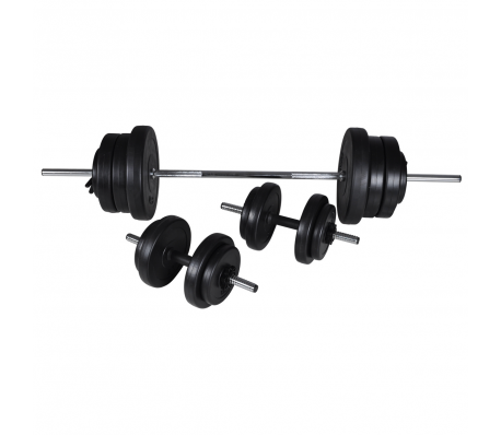 VidaXL - Barbell/Dumbbell set 60,5kg VidaXL - Barbell/Dumbbell set 60,5kg