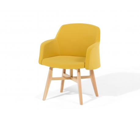 VidaXL - Beliani Fauteuil - stof - geel - Ystad VidaXL - Beliani Fauteuil - stof - geel - Ystad