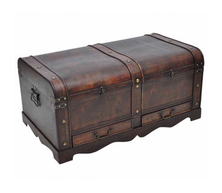 VidaXL - Dekenkist Antiek 90 x 51 x 42cm. VidaXL - Dekenkist Antiek 90 x 51 x 42cm.