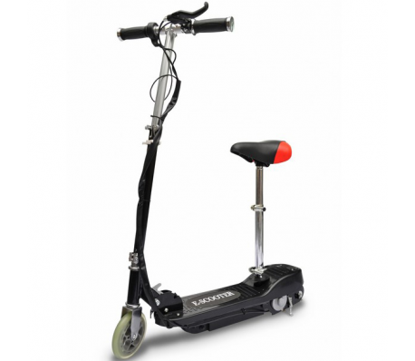 VidaXL - Elektrische step met zadel 120W zwart VidaXL - Elektrische step met zadel 120W zwart