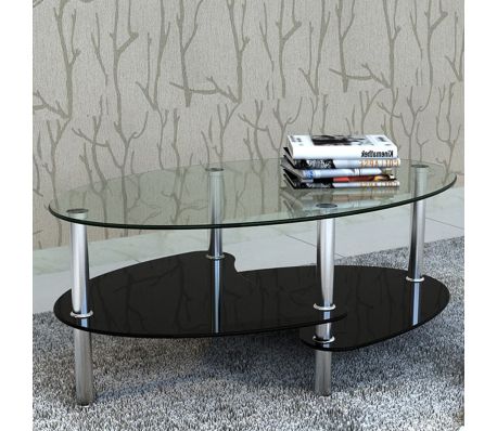 VidaXL - Exclusieve Salontafel 3-laags design zwart VidaXL - Exclusieve Salontafel 3-laags design zwart