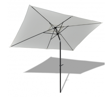 VidaXL - Hangende buitenparasol 3 x 2 rechthoekig wit zand