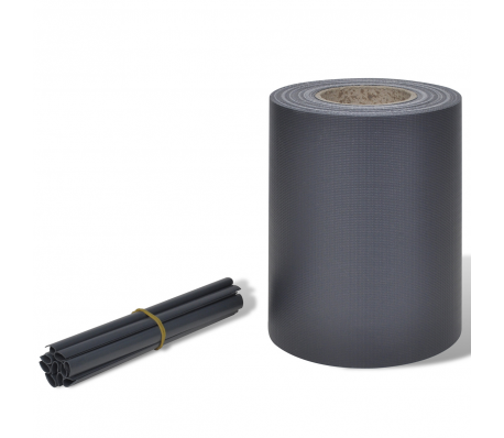 VidaXL - Hekwerkstrook PVC 70 x 0,19 m (donkergrijs) VidaXL - Hekwerkstrook PVC 70 x 0,19 m (donkergrijs)