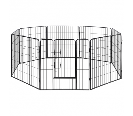 VidaXL - Hondenren met 8 kennelpanelen