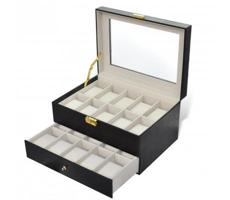VidaXL - Horlogedoos voor 20 horloges VidaXL - Horlogedoos voor 20 horloges