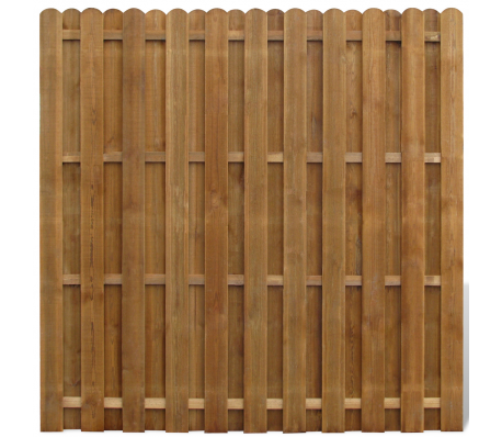 VidaXL - Houten schutting met overlappende panelen (verticaal) VidaXL - Houten schutting met overlappende panelen (verticaal)