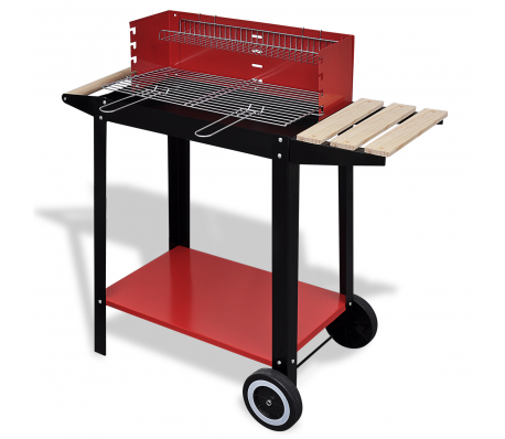 VidaXL - Houtskool BBQ staand met 2 wielen VidaXL - Houtskool BBQ staand met 2 wielen