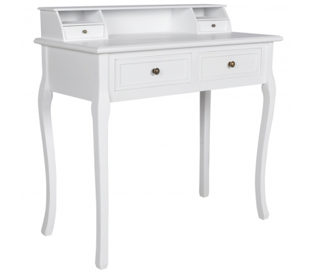 VidaXL - Kaptafel Femke met lades wit VidaXL - Kaptafel Femke met lades wit