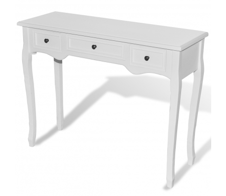 VidaXL - Klassiek Dressoir 100x35x78cm met 3 lades Wit VidaXL - Klassiek Dressoir 100x35x78cm met 3 lades Wit