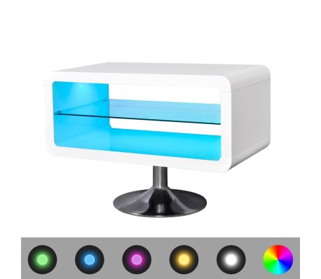VidaXL - LED hoogglans TV meubel 80 cm (wit) VidaXL - LED hoogglans TV meubel 80 cm (wit)