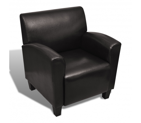 VidaXL - Leunstoel fauteuil kunstleer (donkerbruin)