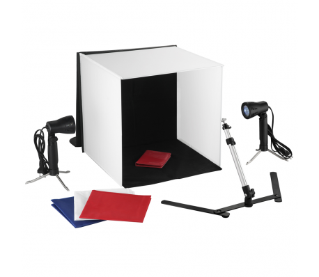 VidaXL - Mini fotostudio met statief en verlichting 40 x 40 cm.