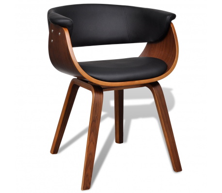 VidaXL - Moderne eetkamerstoel (kunstleer en hout) VidaXL - Moderne eetkamerstoel (kunstleer en hout)