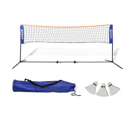VidaXL - Net 3 in 1 Combi (badminton, tennis, volley) 420 x 155 cm + toebehoren