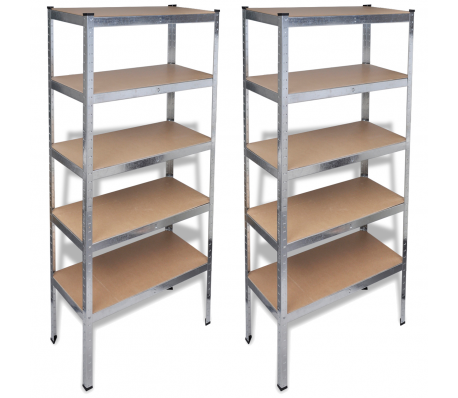 VidaXL - Opbergrek Zilver (2 stuks) VidaXL - Opbergrek Zilver (2 stuks)