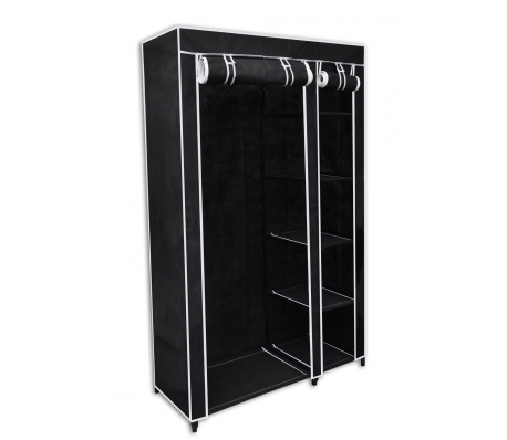 VidaXL - Opvouwbare kast 110 x 175 cm zwart VidaXL - Opvouwbare kast 110 x 175 cm zwart