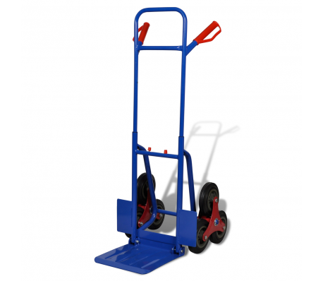VidaXL - Opvouwbare trapsteekwagen met 6 wielen - 200 kg (rood en blauw)