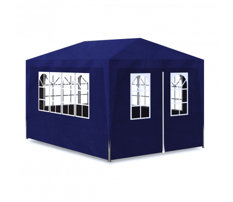 VidaXL - Partytent 3x4 4zijwanden blauw