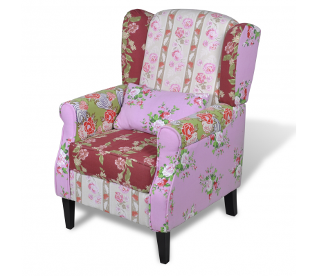 VidaXL - Patchwork Bloemendesign fauteuil