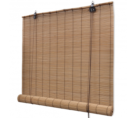 VidaXL - Rolgordijn Bamboe 150 x 220 cm (Bruin)