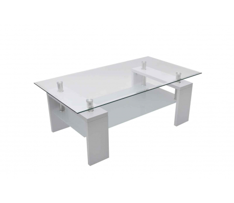 VidaXL - Salontafel Andio 110x60cm wit hoogglans