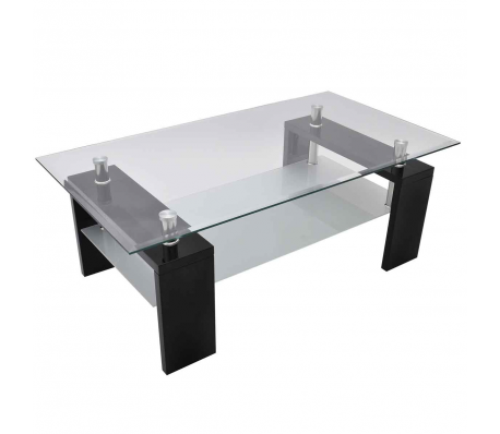 VidaXL - Salontafel Andio 110x60cm zwart hoogglans