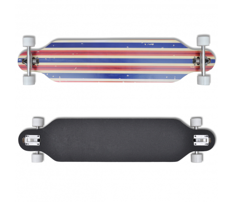 VidaXL - Skateboard longboard star Esdoorn Aluminium 107 cm (blauw) 9" VidaXL - Skateboard longboard star Esdoorn Aluminium 107 cm (blauw) 9"