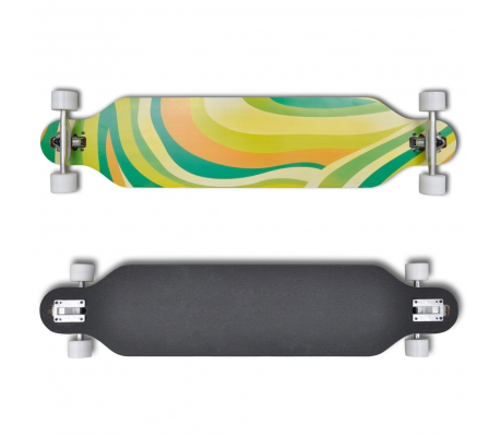 VidaXL - Skateboard longboard star Esdoorn Aluminium 107 cm (groen) 9" VidaXL - Skateboard longboard star Esdoorn Aluminium 107 cm (groen) 9"
