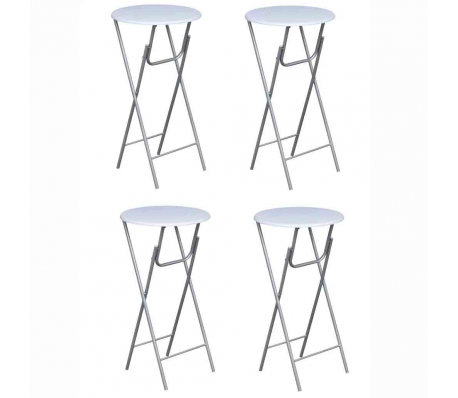 VidaXL - Statafel wit ø60 cm (set van 4) VidaXL - Statafel wit ø60 cm (set van 4)