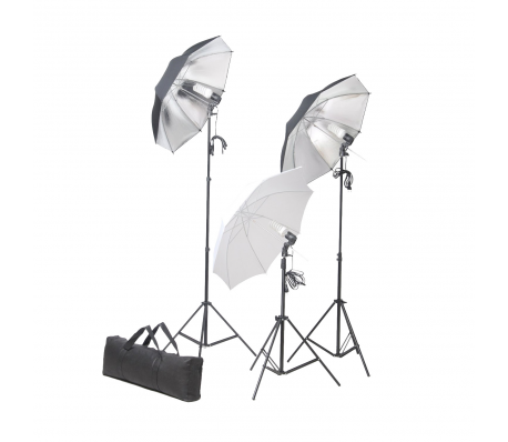 VidaXL - Studio lampenset 36 watt incl. statieven, paraplu's